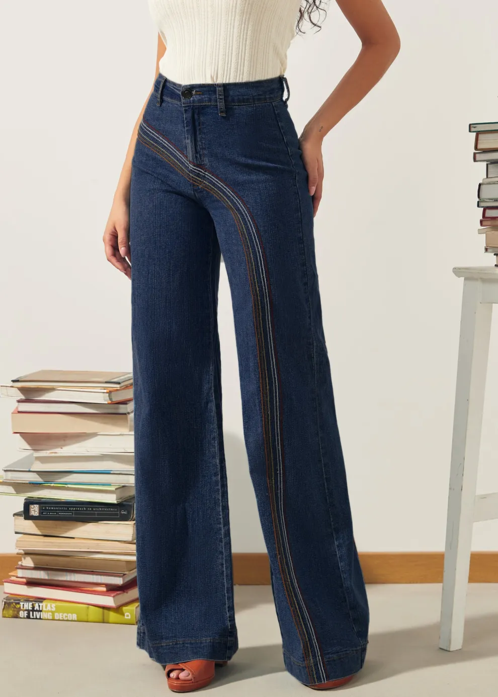 Rainbow With Me Wide-Leg Jeans