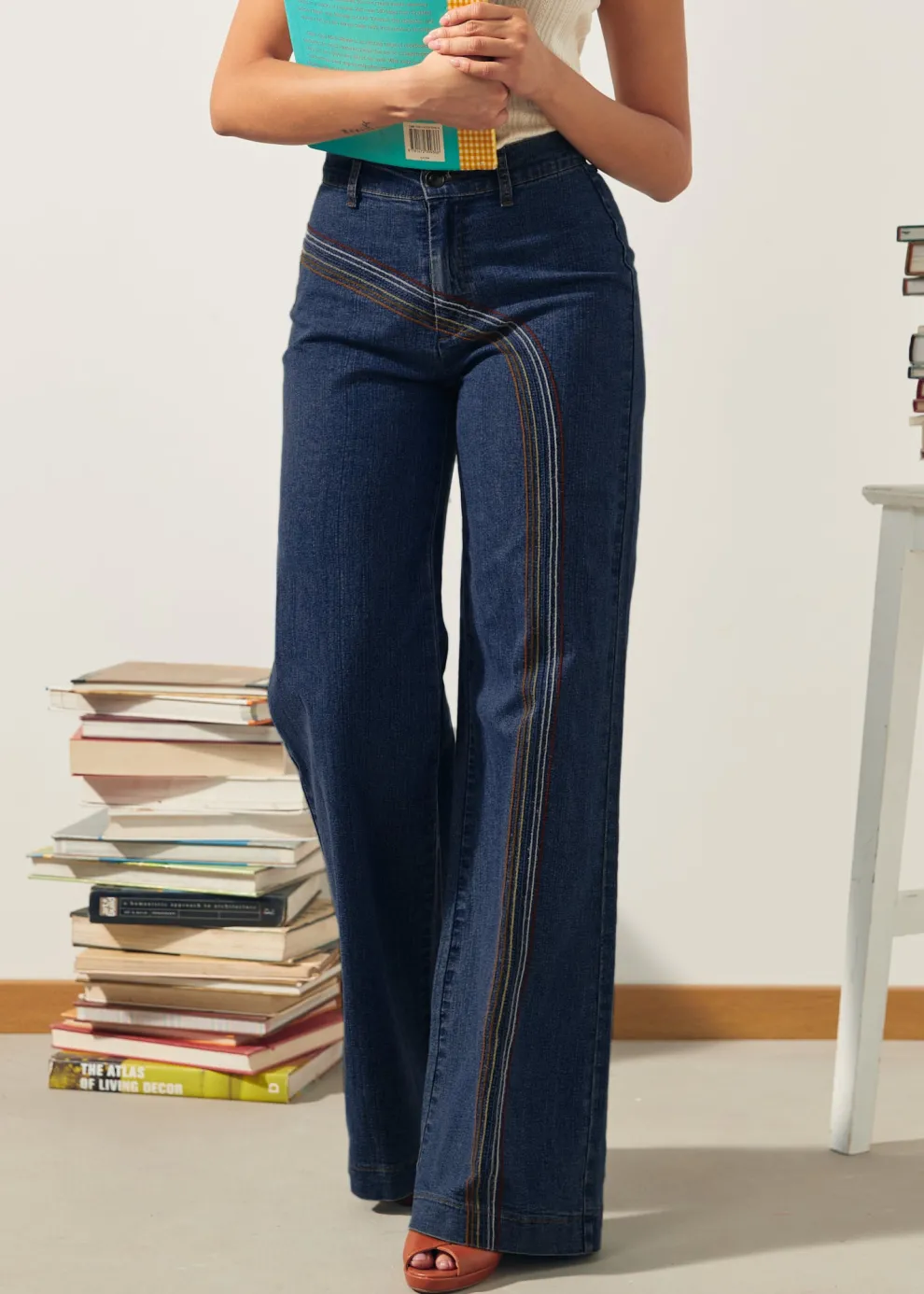 Rainbow With Me Wide-Leg Jeans