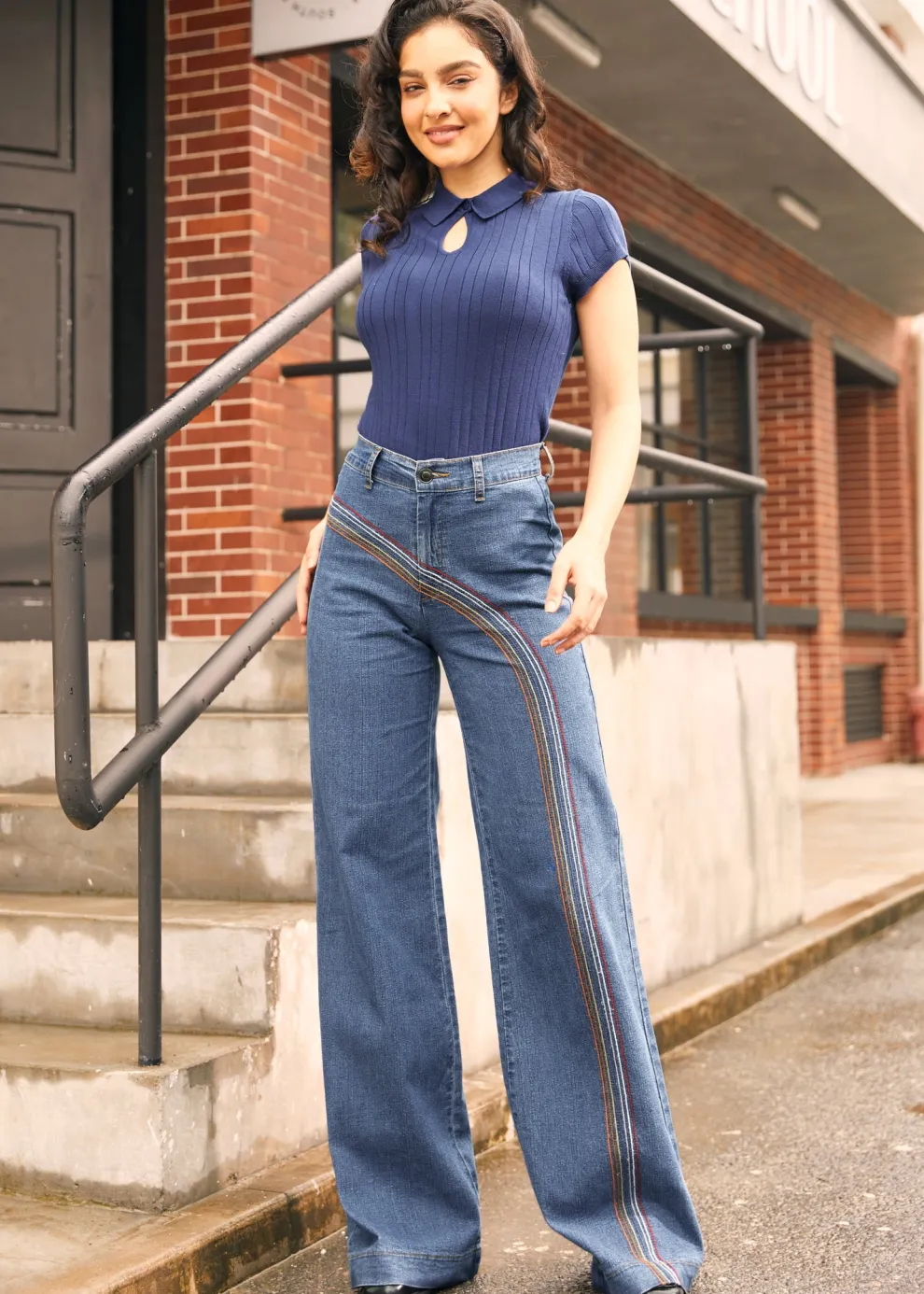 Rainbow With Me Wide-Leg Jeans