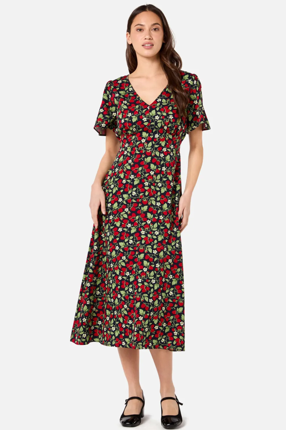 Raspberry Midi Dress