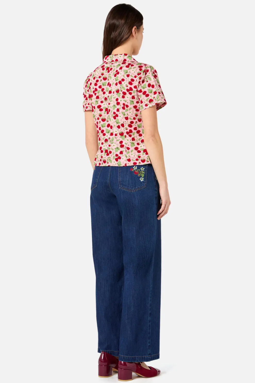 Raspberry Short Sleeve Blouse