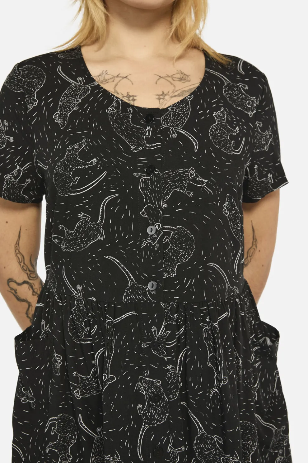 Ratbag Short Sleeved Grunge Dress