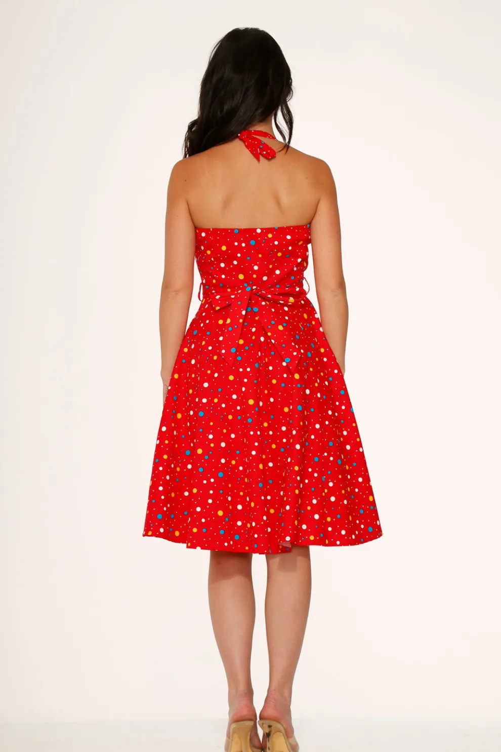 Red Candy Halter Swing Dress
