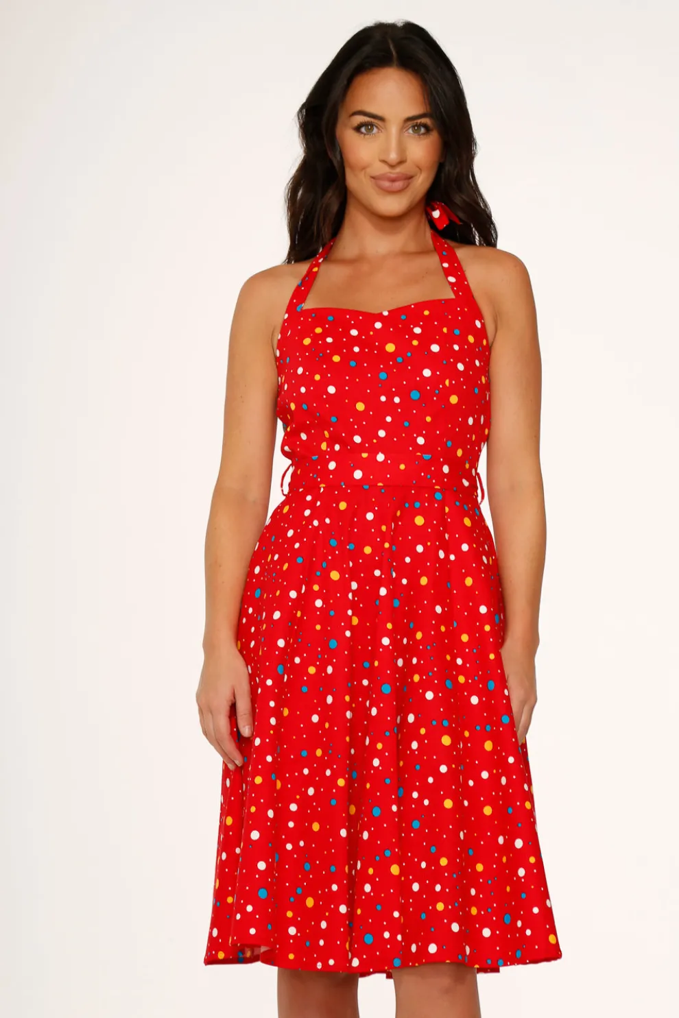 Red Candy Halter Swing Dress