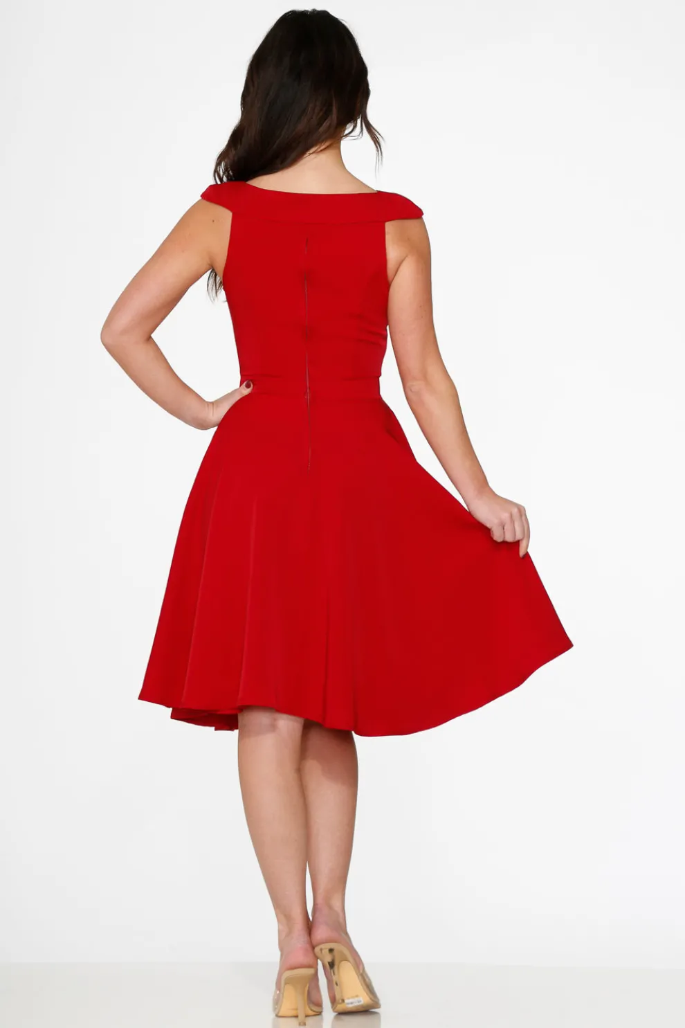Red Occasional Swing Dress