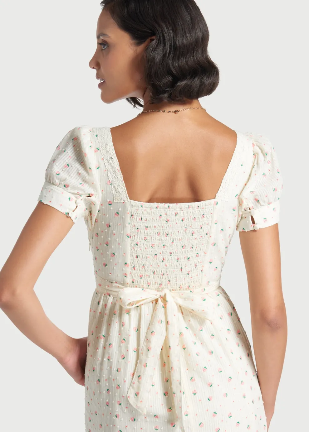 Regency Romance Embroidered Maxi Dress