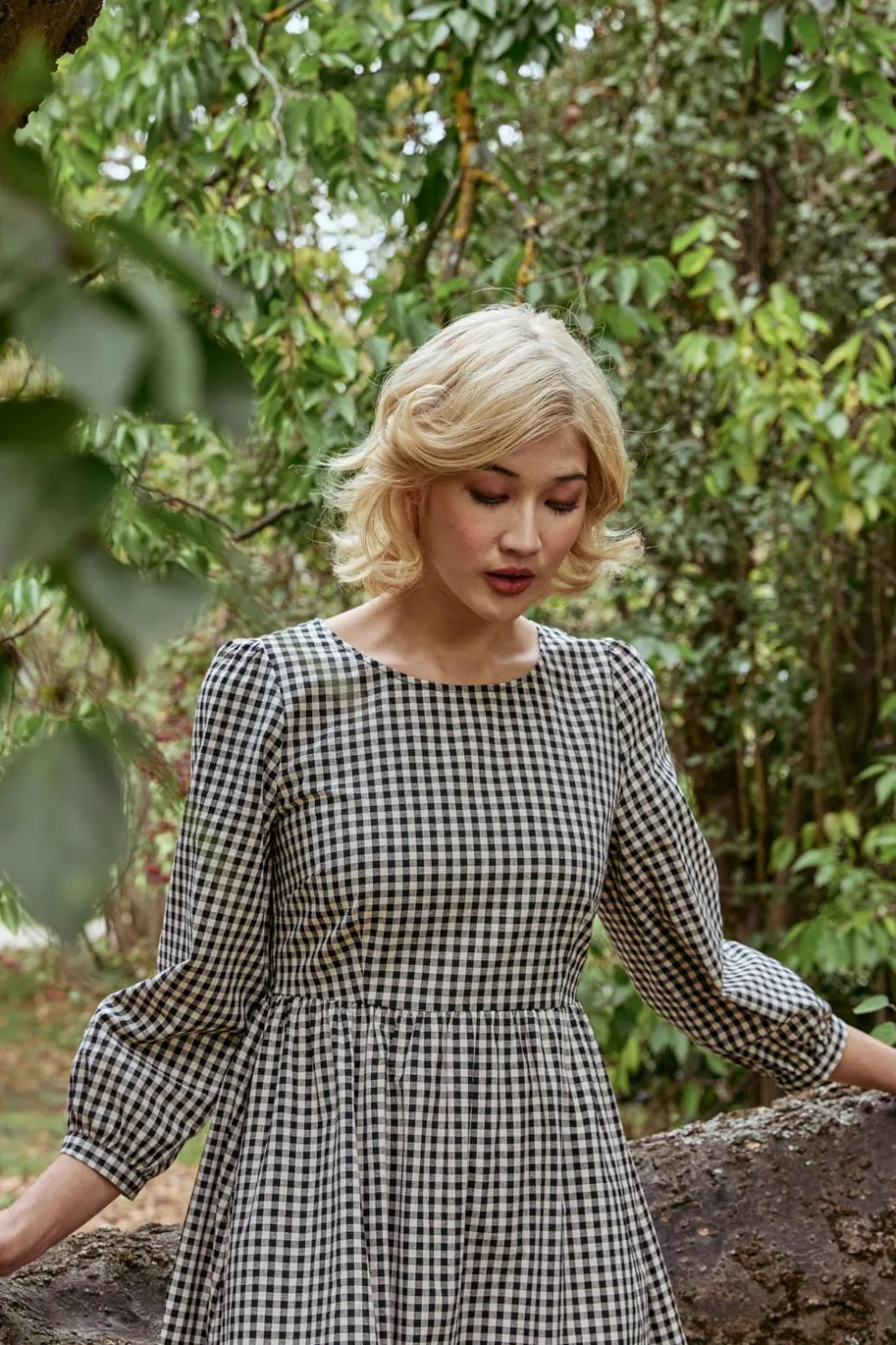 Renae Check Midi Dress