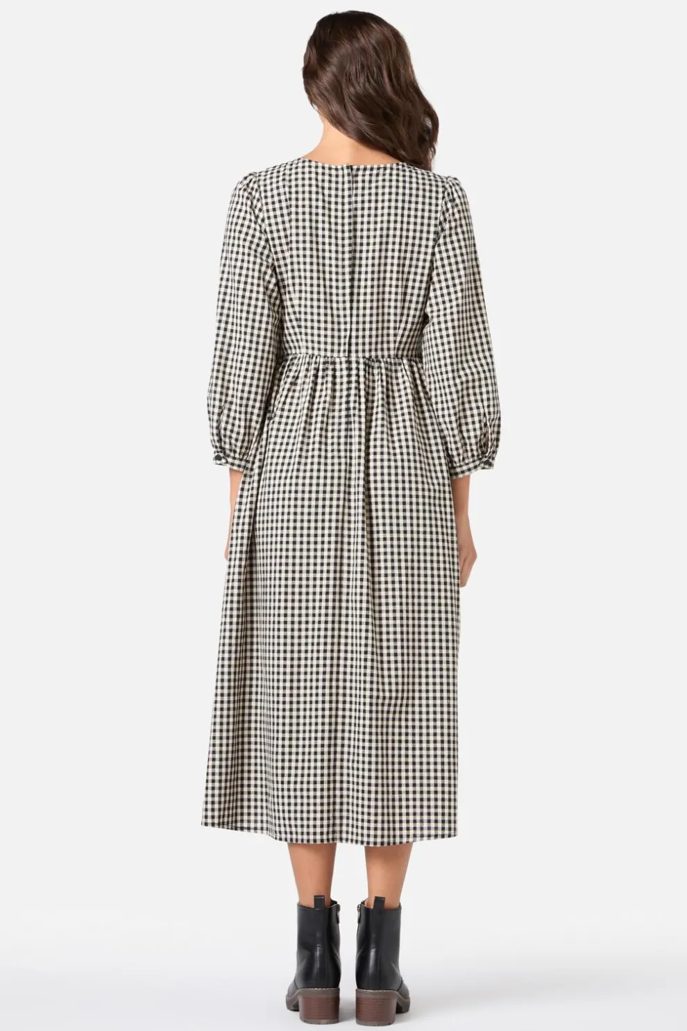 Renae Check Midi Dress