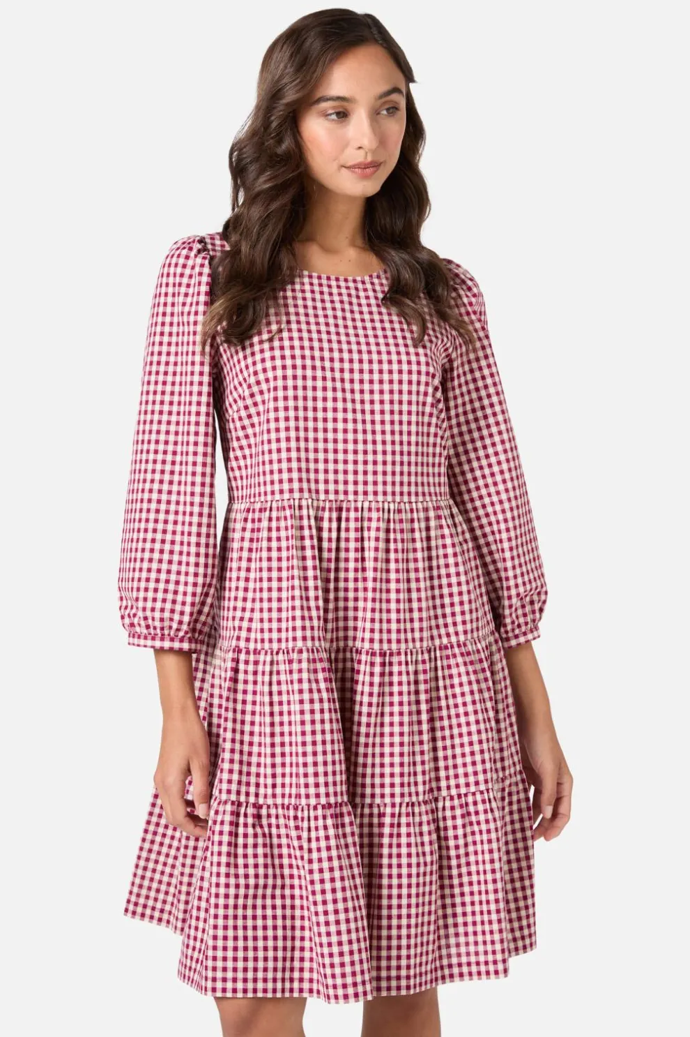 Renae Check Smock Dress