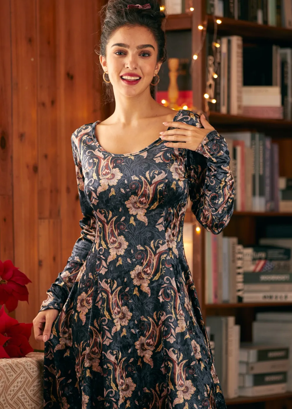 Retro Radiance Fit & Flare Dress