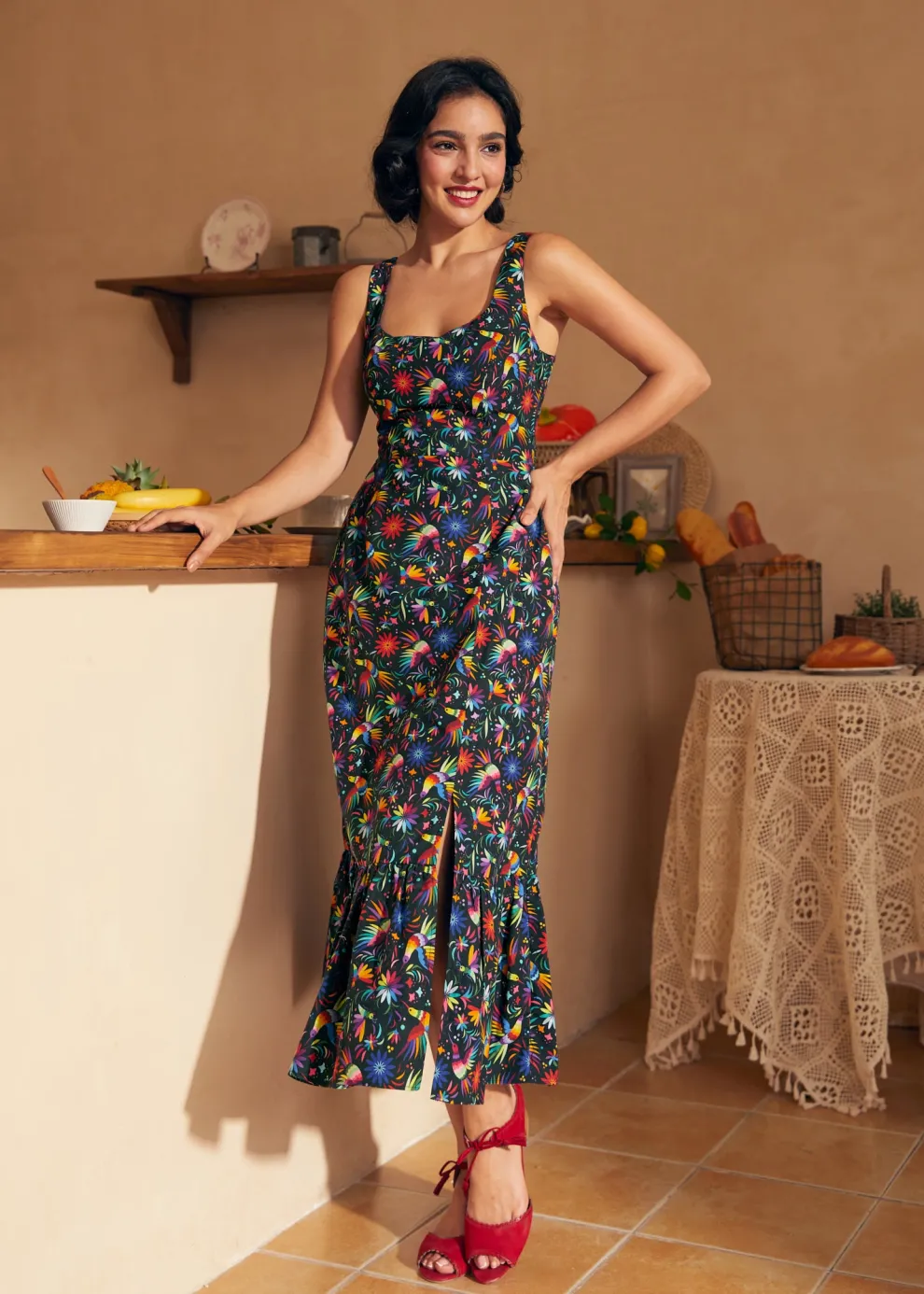 Riviera Stroll Midi Dress