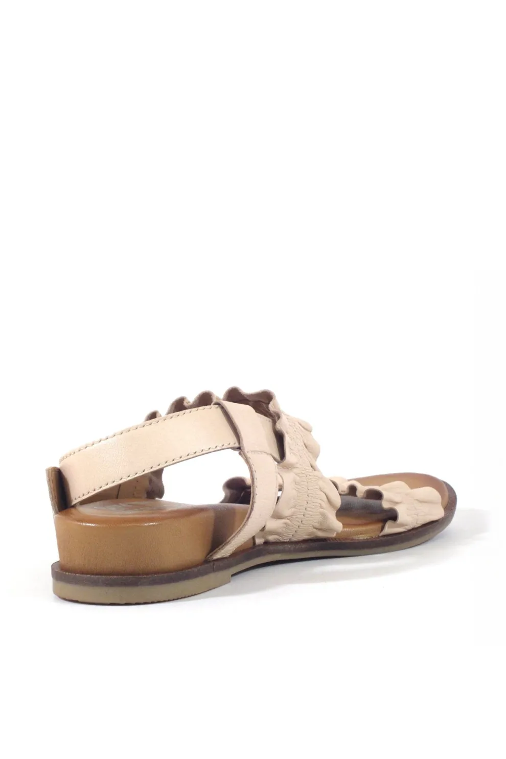 Roche Ruched Leather Sandals