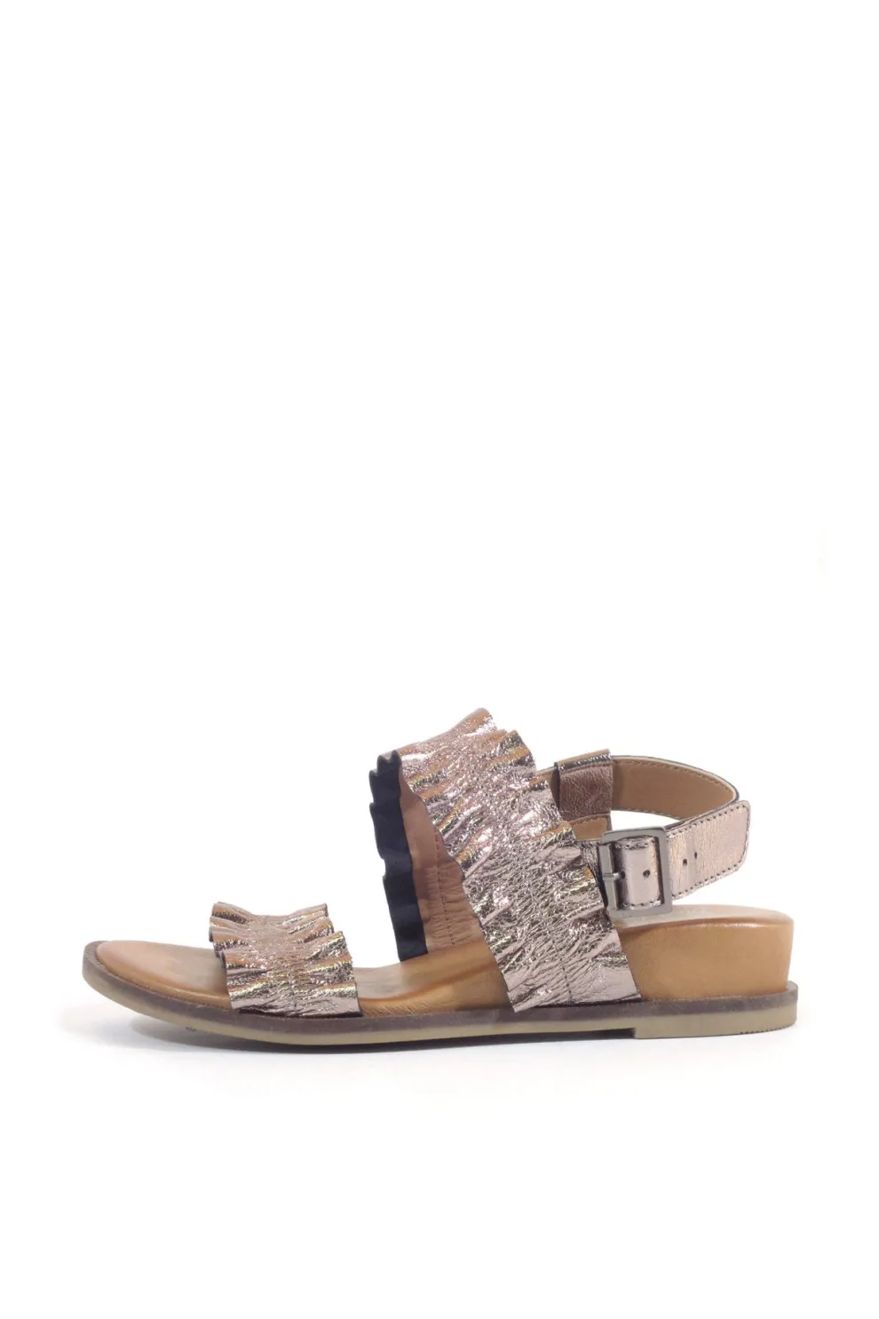 Roche Ruched Leather Sandals