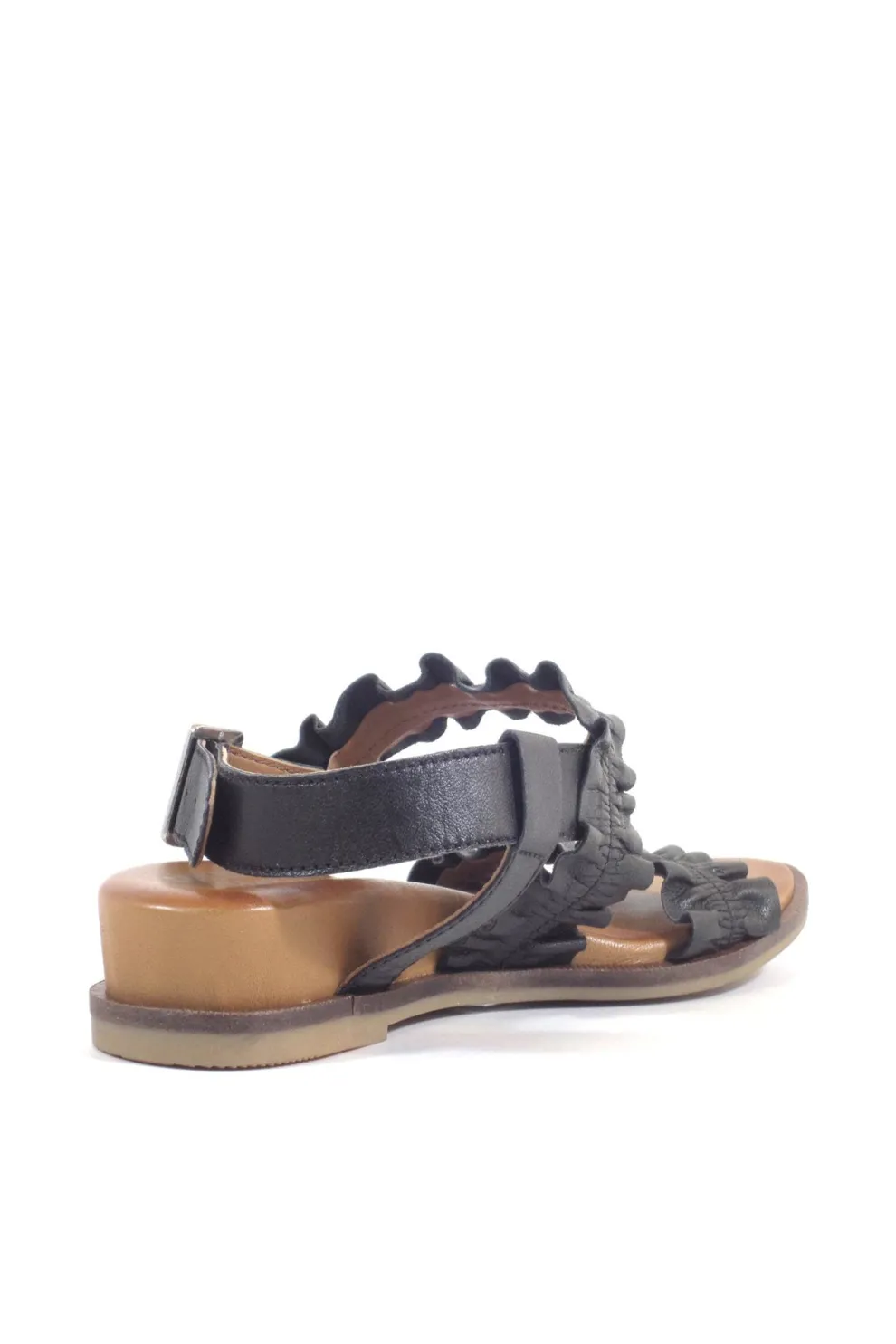 Roche Ruched Leather Sandals