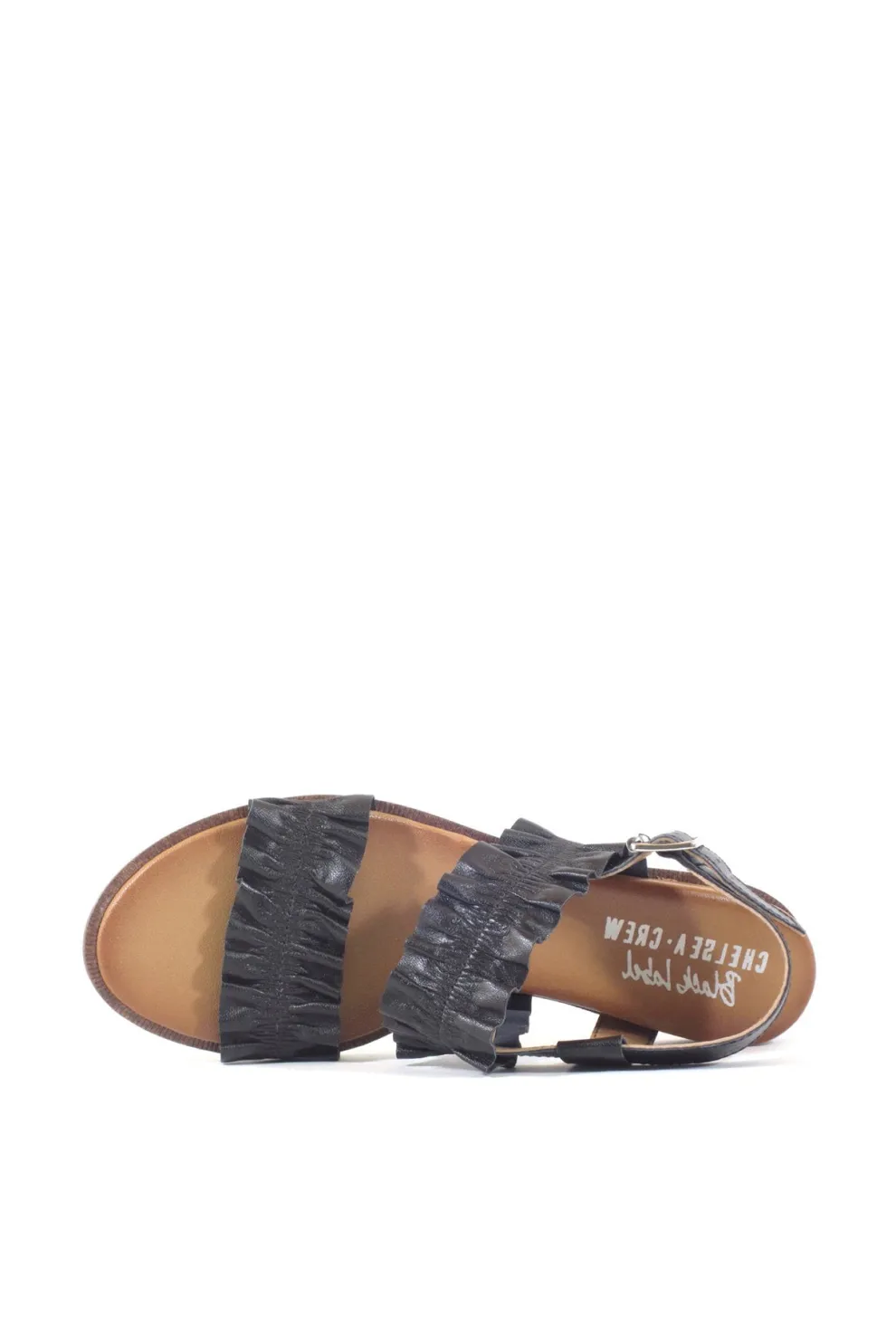 Roche Ruched Leather Sandals