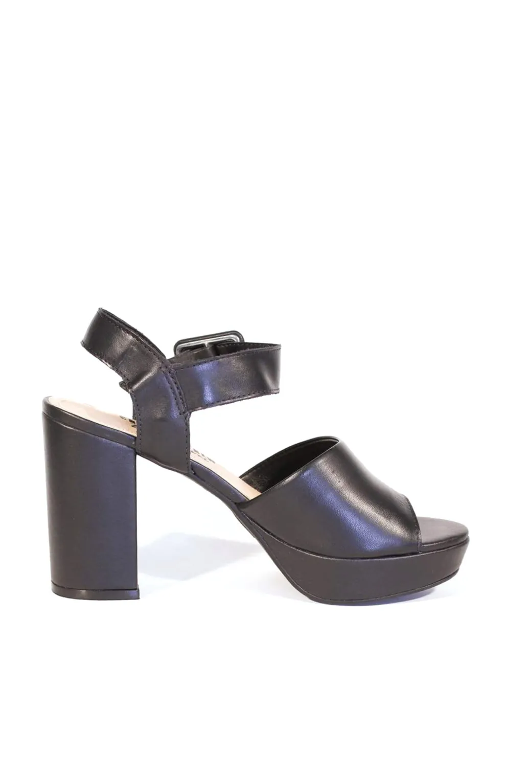 Rose Leather Platform Heels