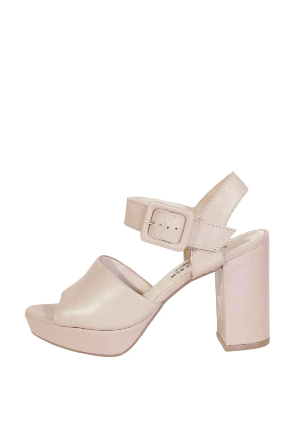 Rose Leather Platform Heels