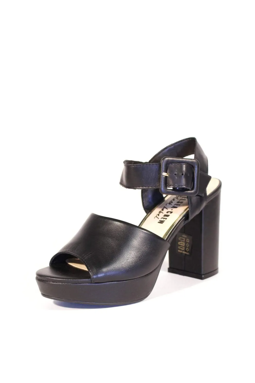 Rose Leather Platform Heels