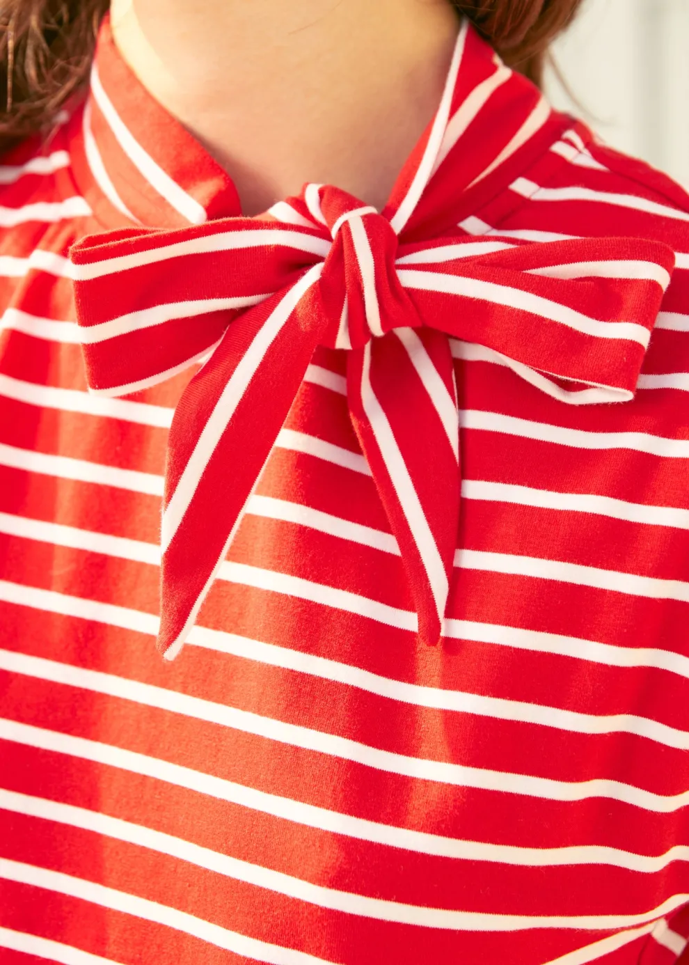 Rydell High Revisited Cap Sleeve Tie-Neck Top