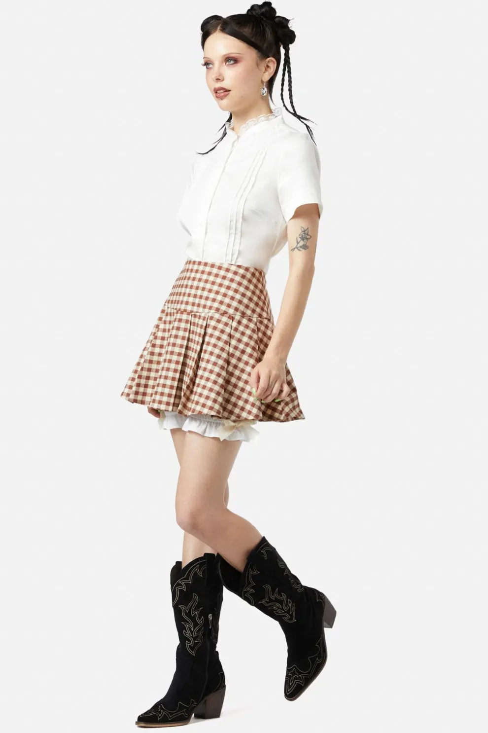 Saloon Gingham Skort