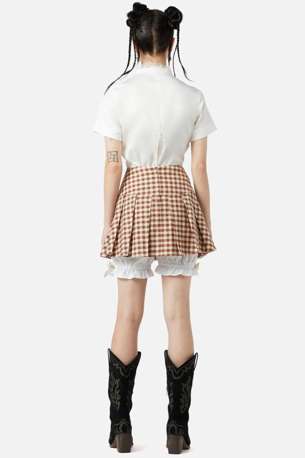 Saloon Gingham Skort