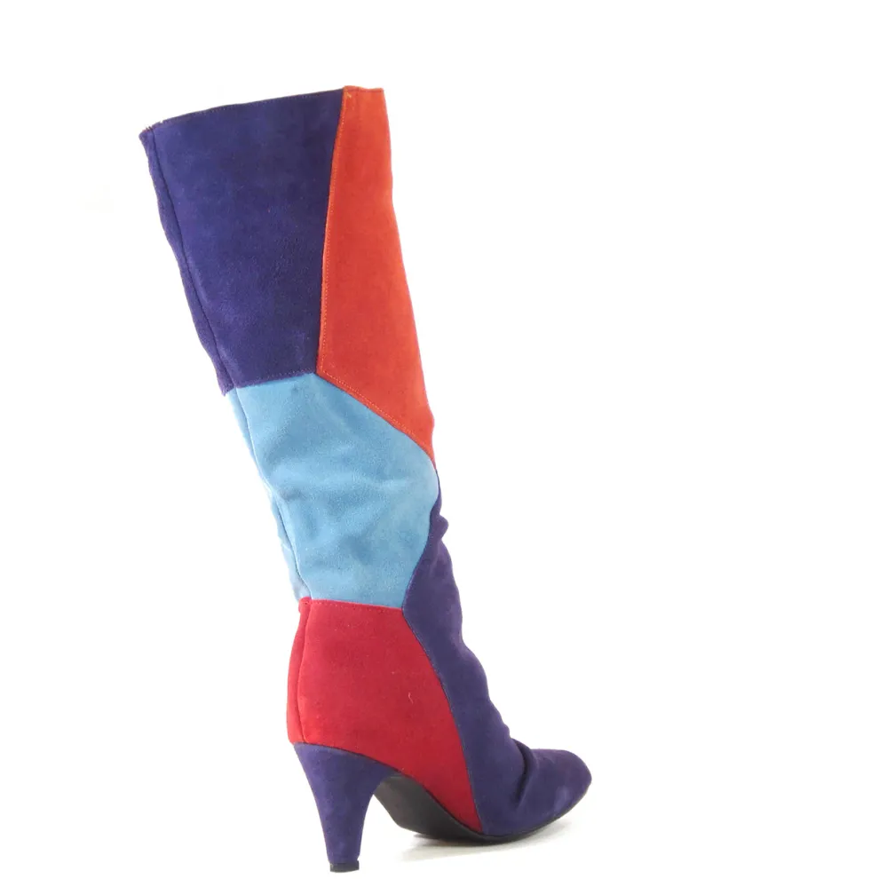 Samira Patchwork Tall Heeled Boots