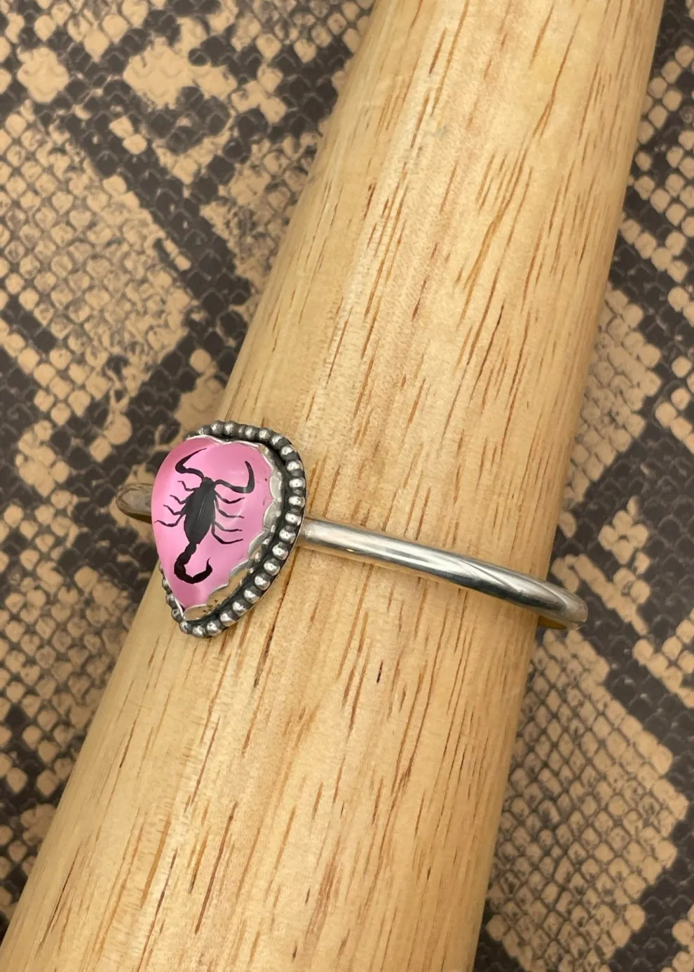 Scorpion Heart Cuff Bracelet