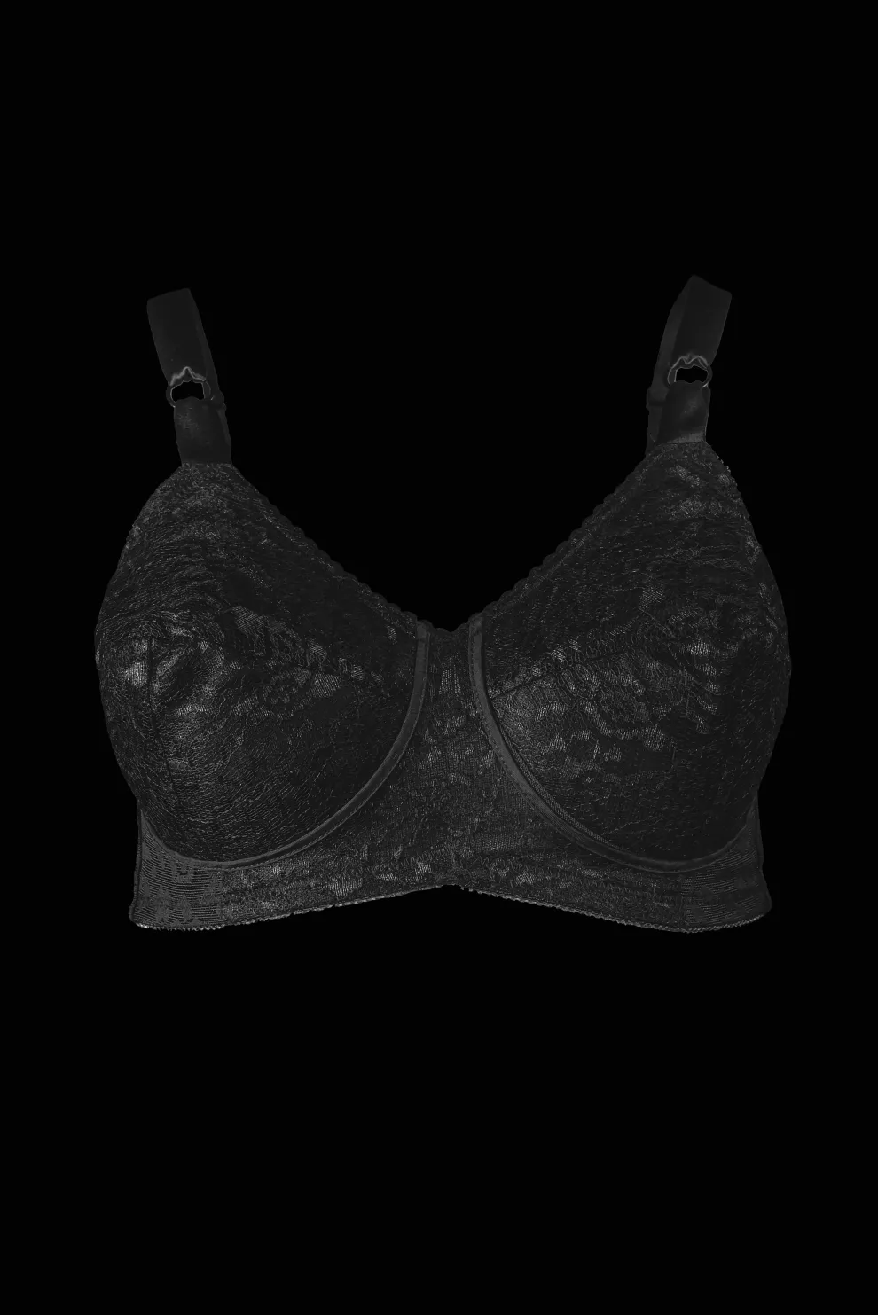 Style 2101 | Expandable Cup Wireless Shaper Bra - Black