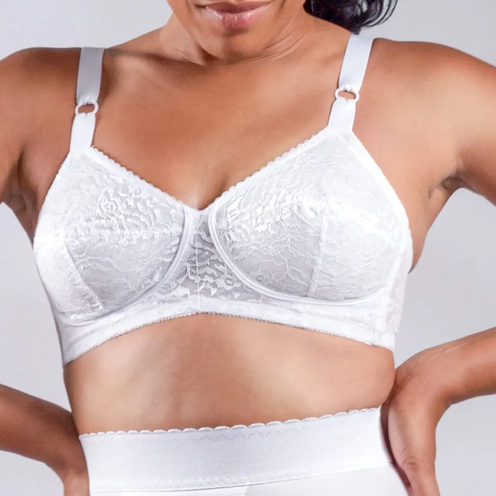 Style 2101 | Expandable Cup Wireless Shaper Bra - White
