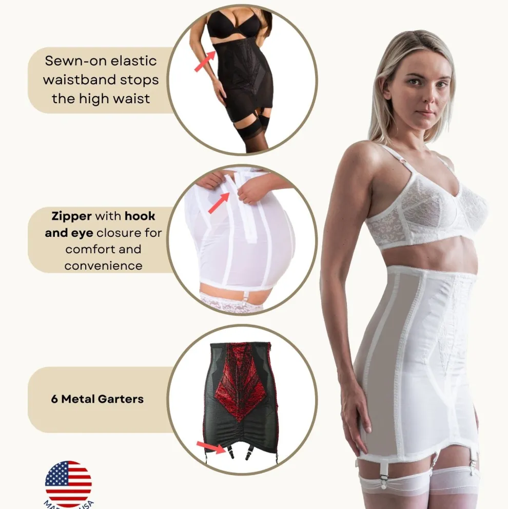 Style 1294 | Open Bottom Girdle Extra Firm Shaping | Zipper + Hook Closure | Sizes M–8X