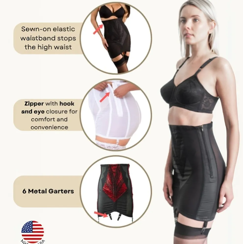 Style 1294 | Open Bottom Girdle Extra Firm Shaping | Zipper + Hook Closure | Sizes M–8X