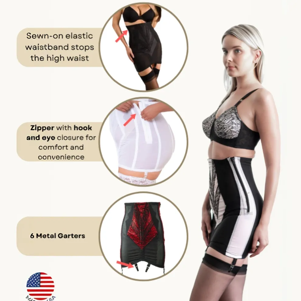 Style 1294 | Open Bottom Girdle Extra Firm Shaping | Zipper + Hook Closure | Sizes M–8X