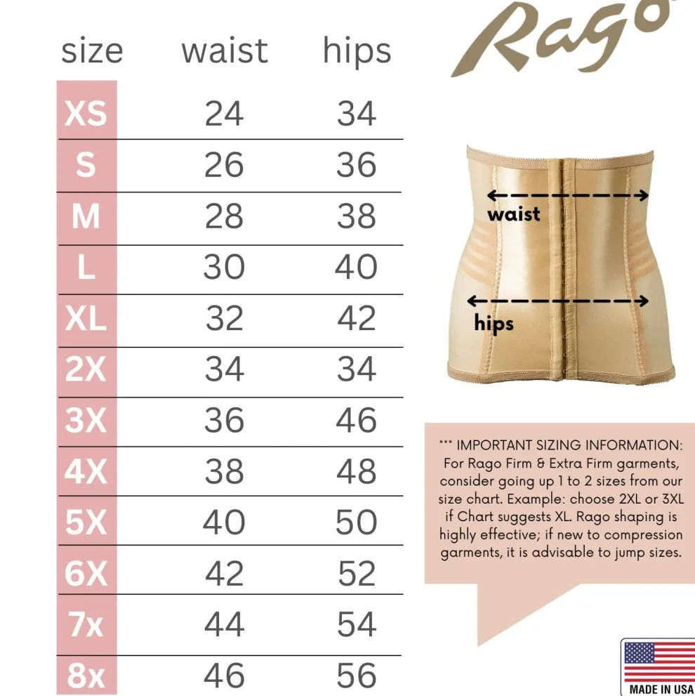 Style 821 | Shapette Powermesh Satin Panel Waist Cincher