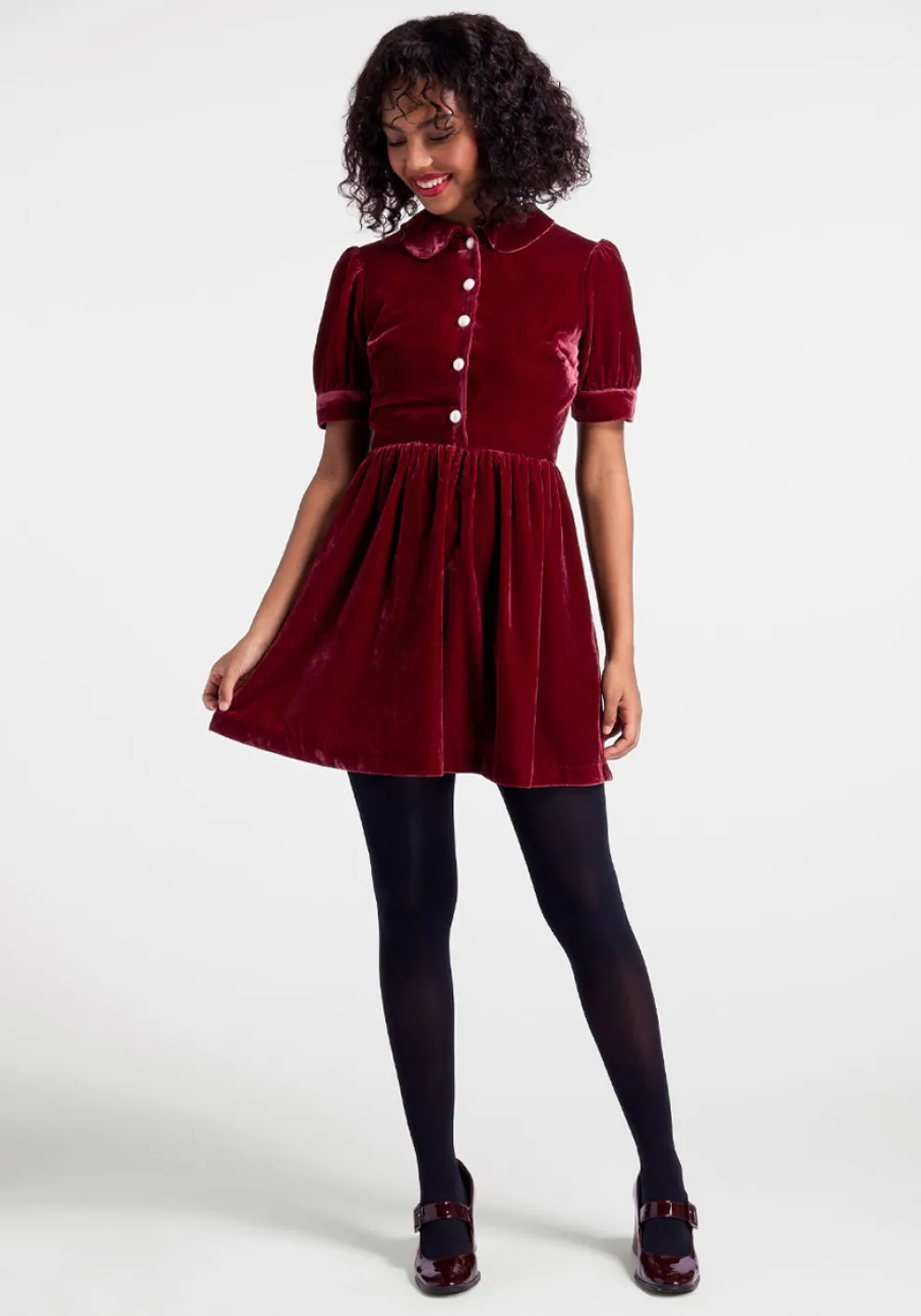 Such A Stunner Velvet Shirt Dress