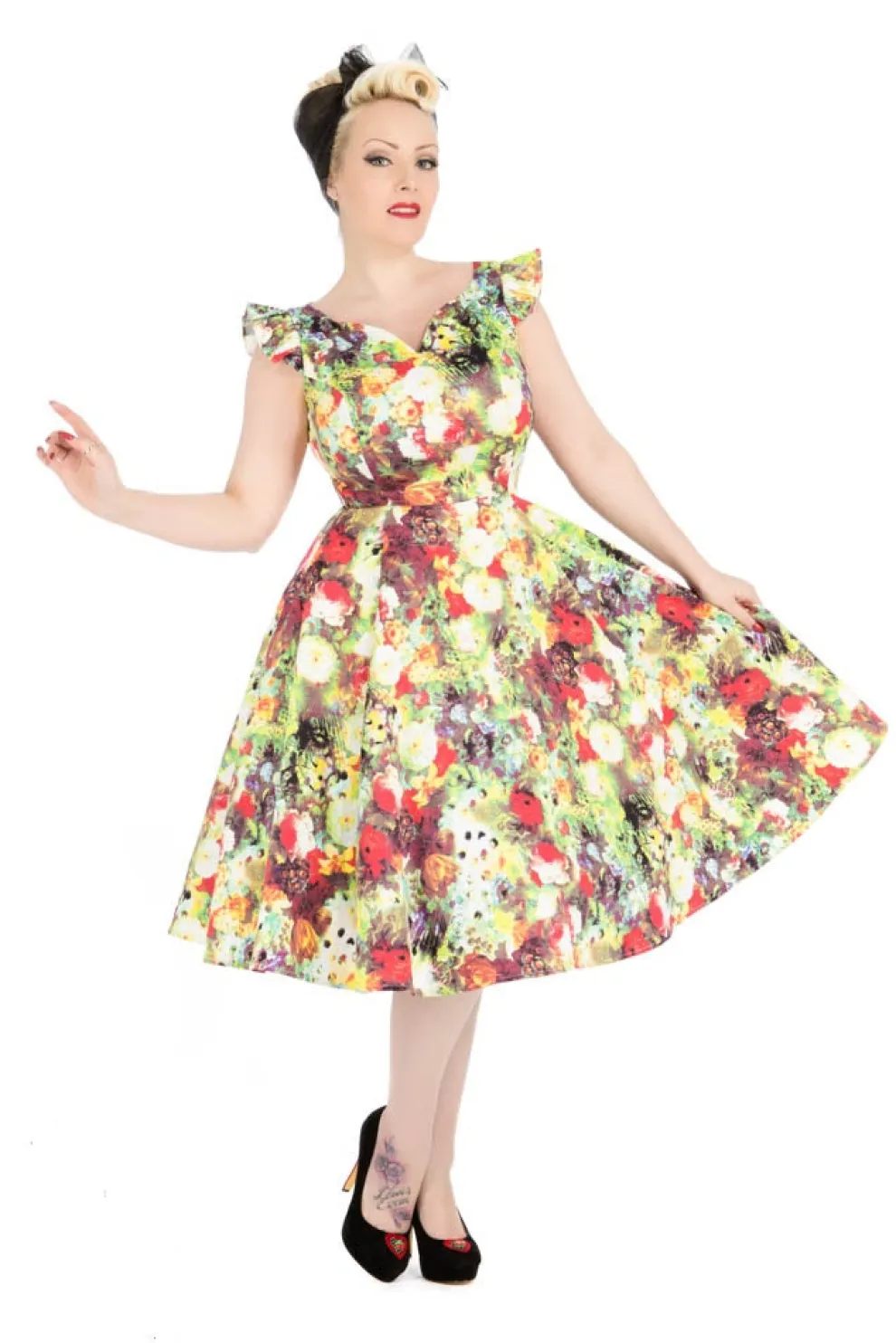 Summer Floral Swing Dress