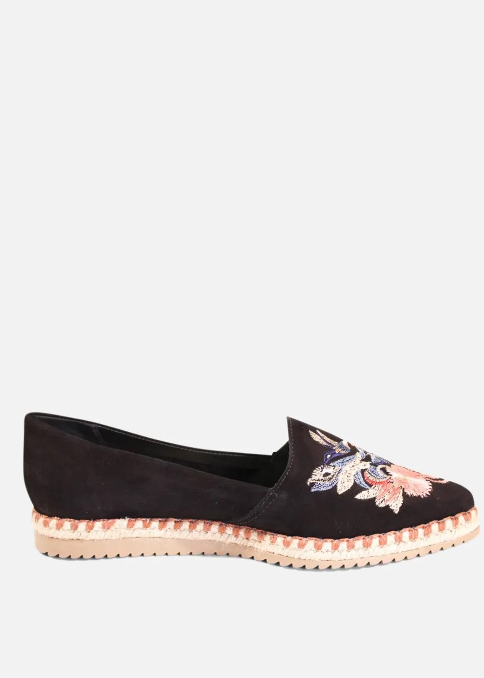 Sutton Suede Embroidered Espadrille