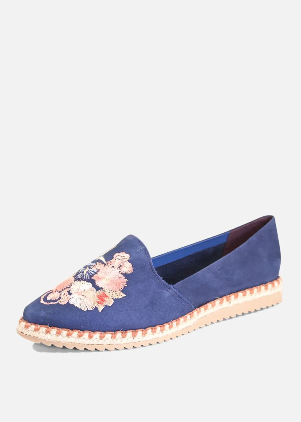 Sutton Suede Embroidered Espadrille