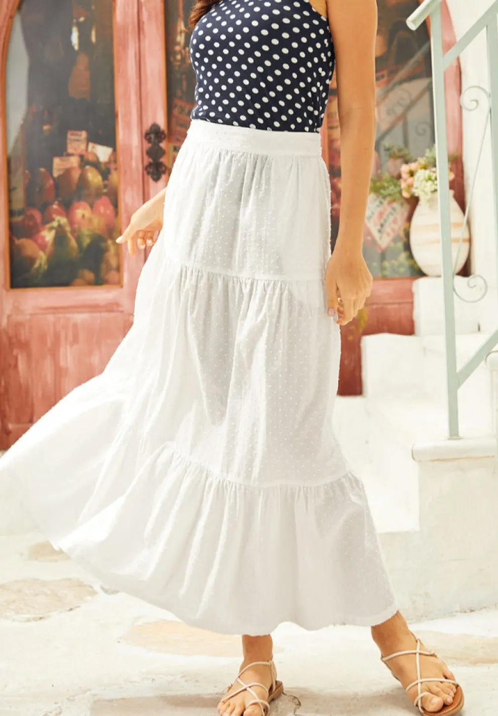 Taste of Tuscany Tiered A-Line Skirt