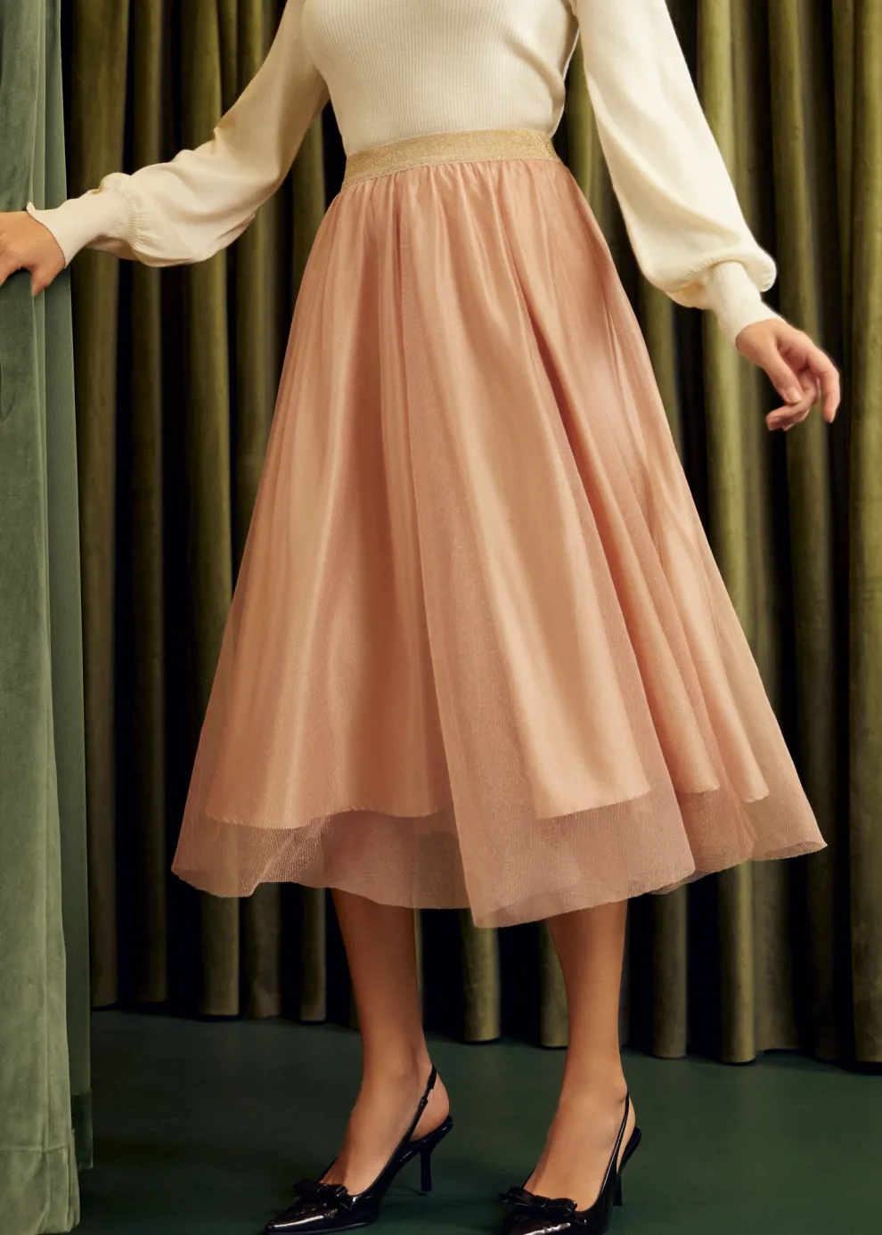 Time Capsule Tulle Midi Skirt