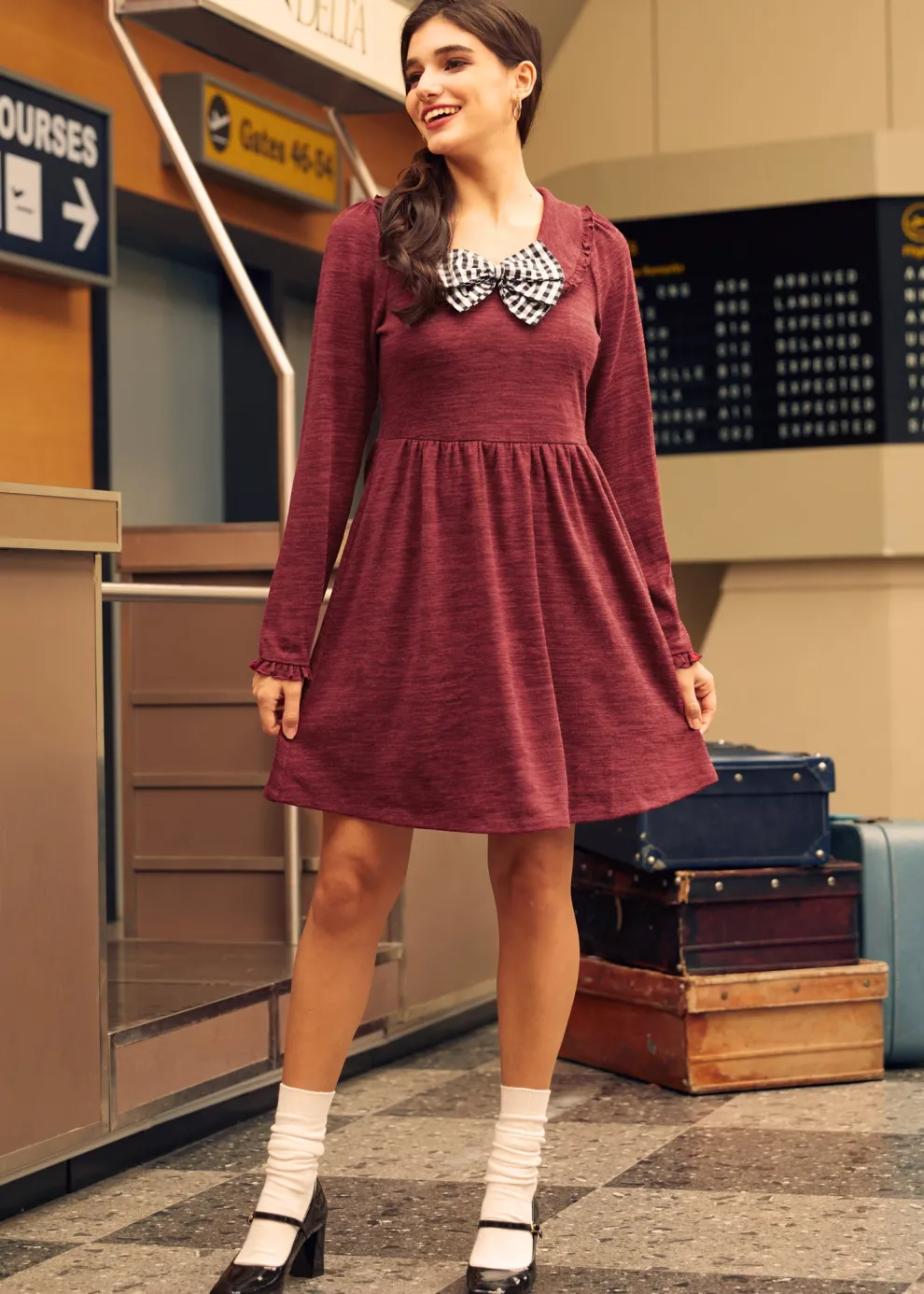 Touched by Time Ruffle Accent Dress