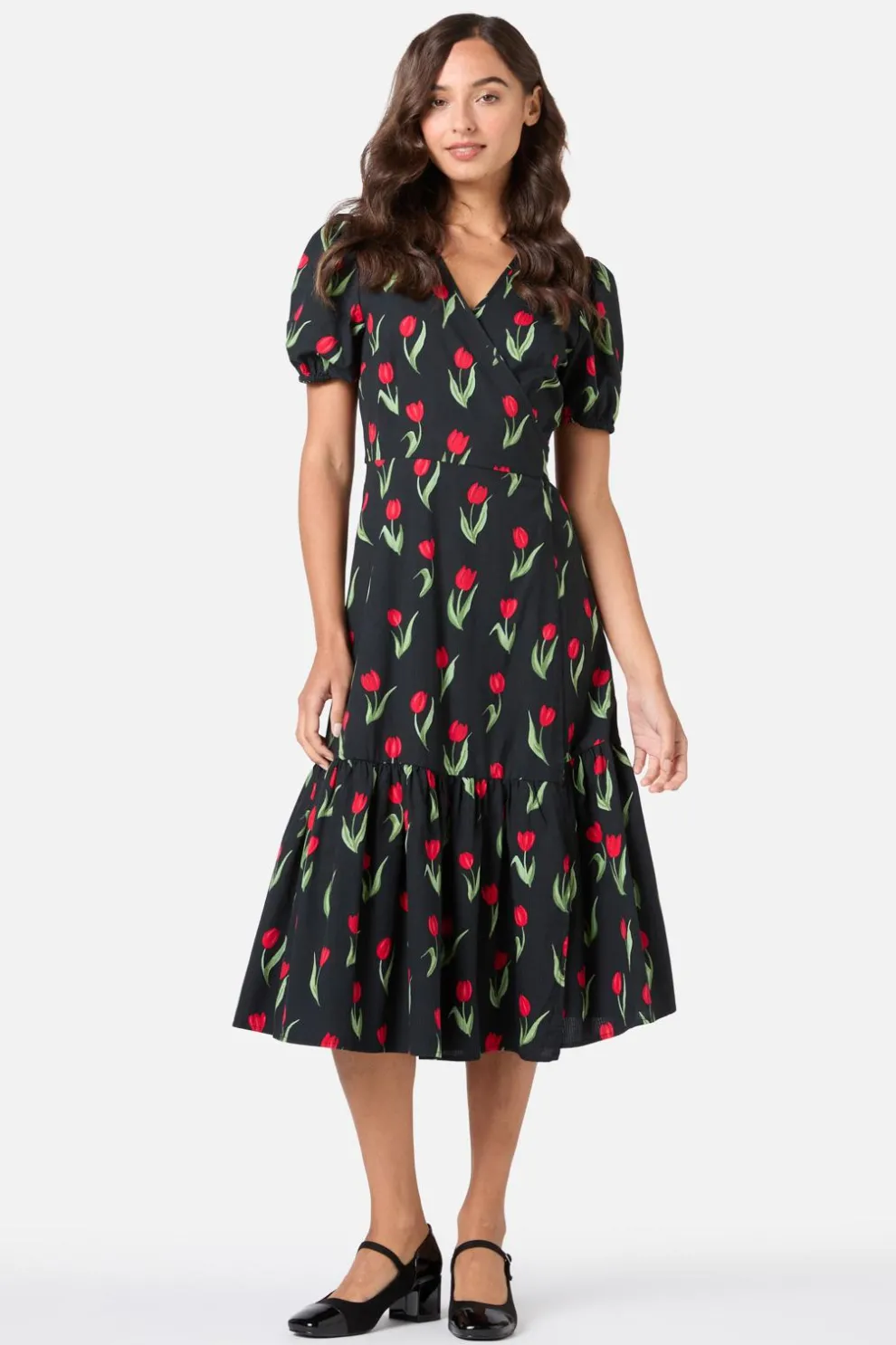 Tulip Midi Wrap Dress