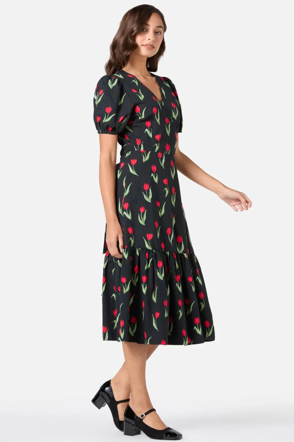 Tulip Midi Wrap Dress