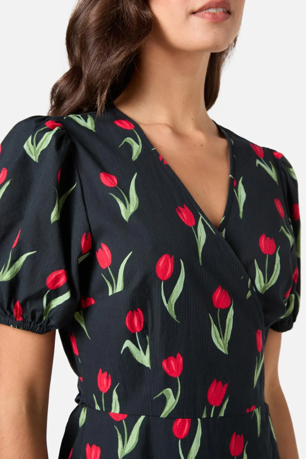 Tulip Midi Wrap Dress