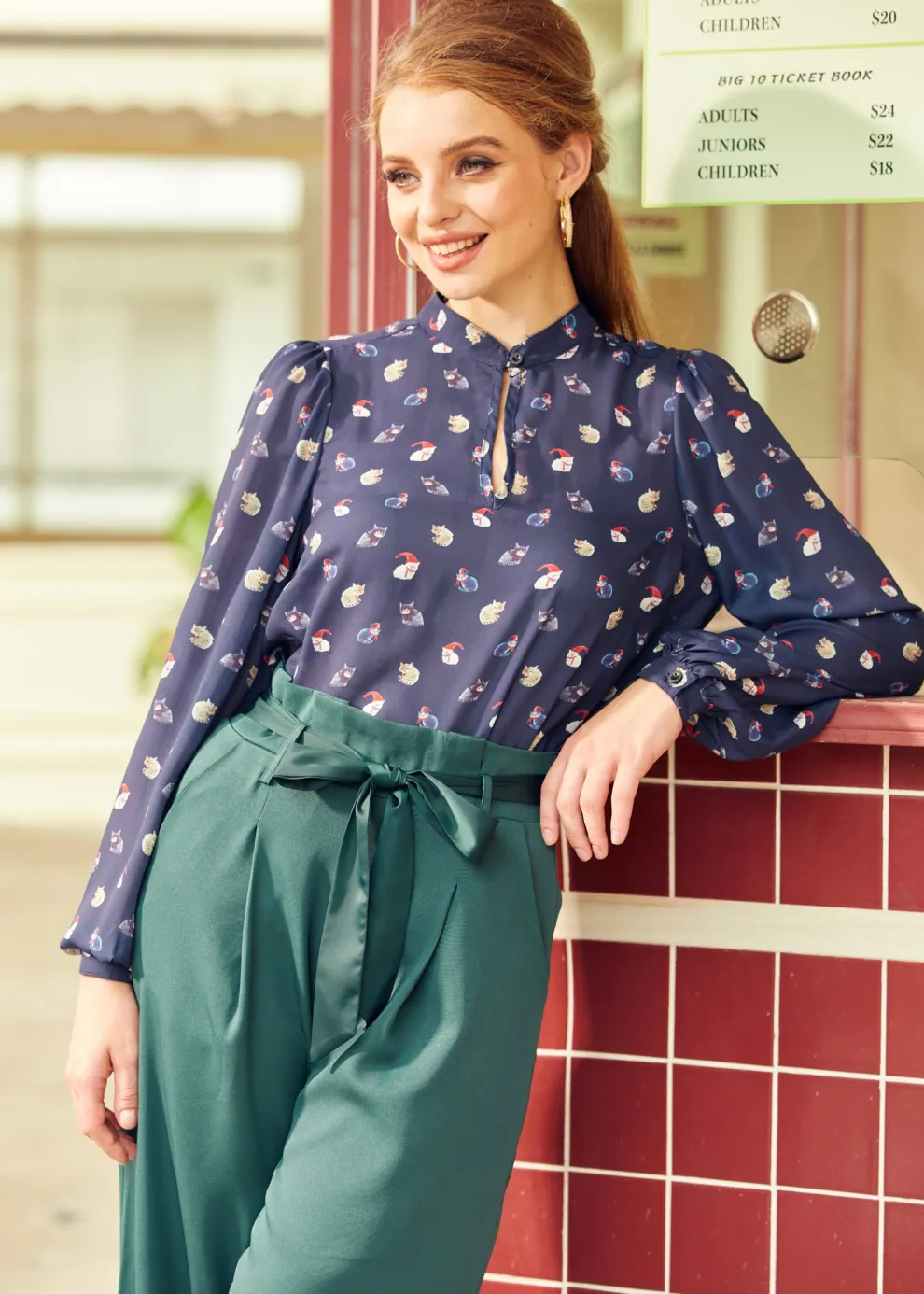 Vintage Vogue Puff Shoulder Blouse