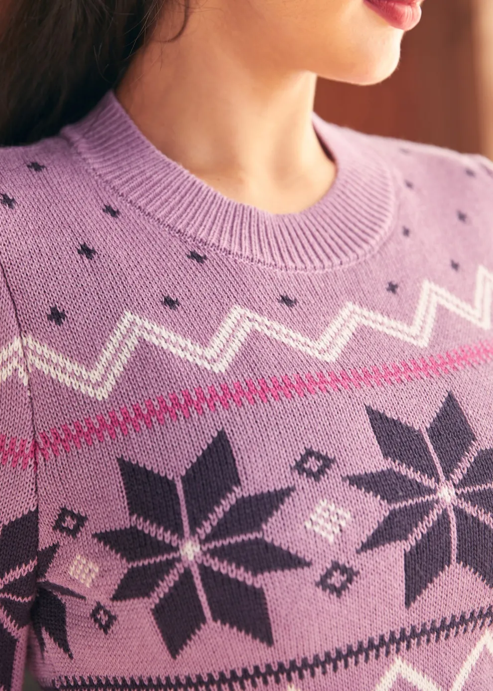 Whimsical Winter Puff Shoulder Sweater