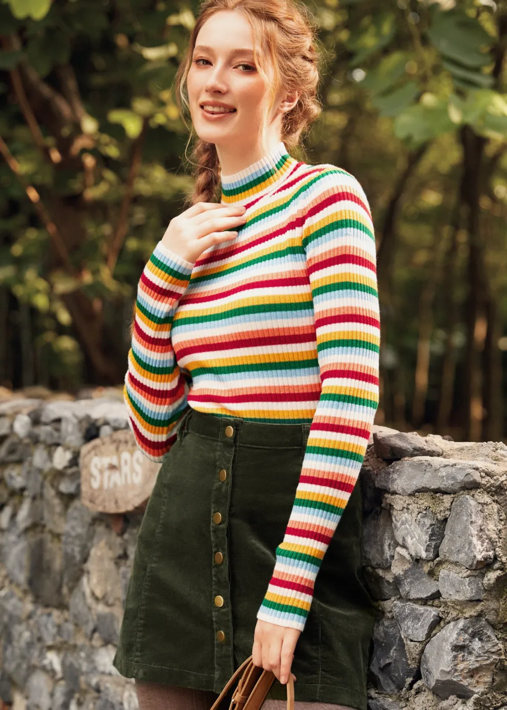 Woodstock Wanderer Ribbed Turtleneck