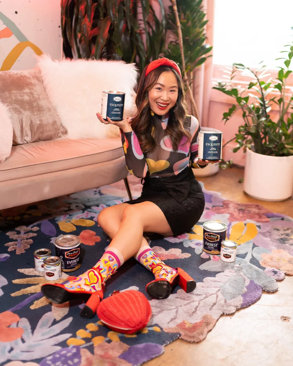 Y2K Hearts Ruffle Sheer Crew Sock